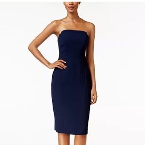 Jill Stuart Strapless Navy Bodycon Strapless Dress - 12